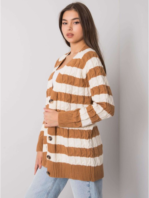 Sweter-FE-SW-3358.13-camelowy Sweter-FE-SW-3358.13-camelowy