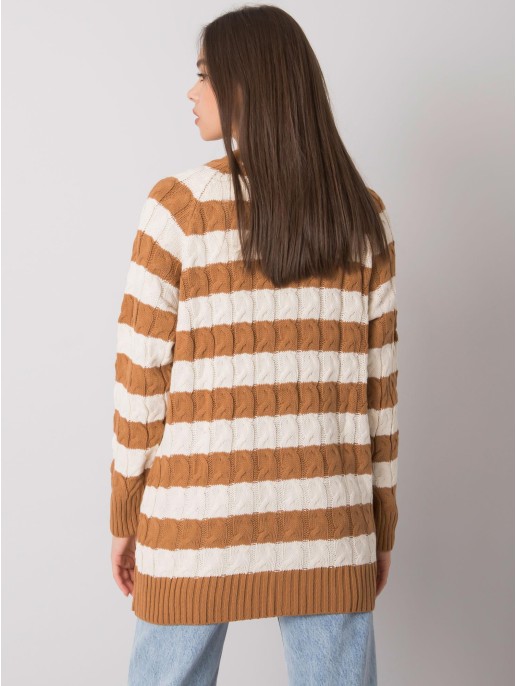 Sweter-FE-SW-3358.13-camelowy Sweter-FE-SW-3358.13-camelowy