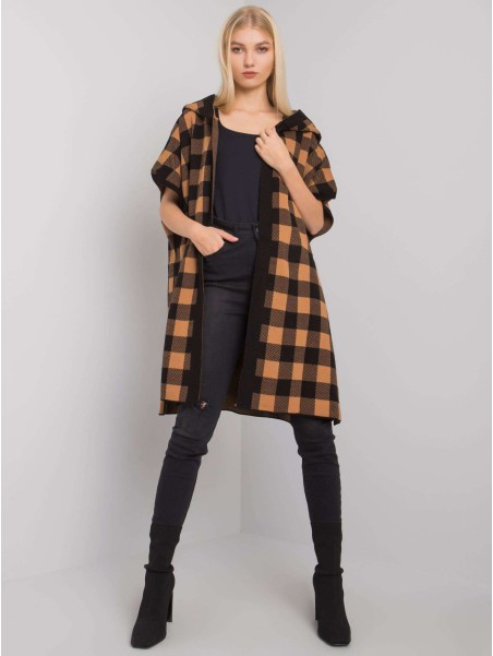 Kardiganas-FE-SW-3321.60P-juodas-smėlio spalvos