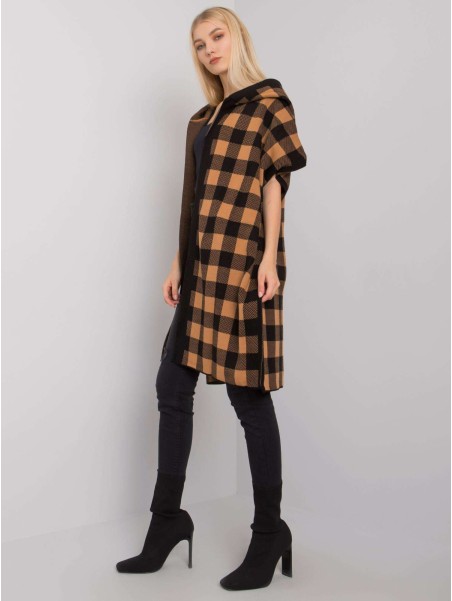 Kardiganas-FE-SW-3321.60P-juodas-smėlio spalvos