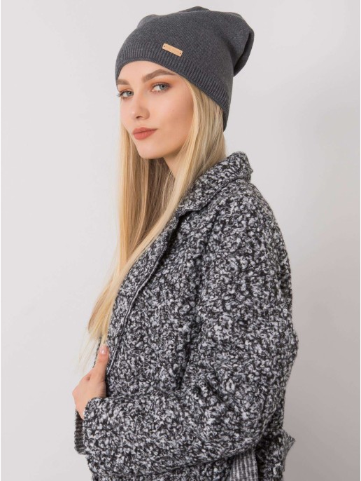 Czapka-JK-CZ-30.40P-ciemny szary Czapka-JK-CZ-30.40P-ciemny szary