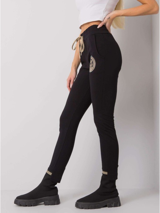 Spodnie dresowe-RV-DR-7013.14P-czarny Spodnie dresowe-RV-DR-7013.14P-czarny