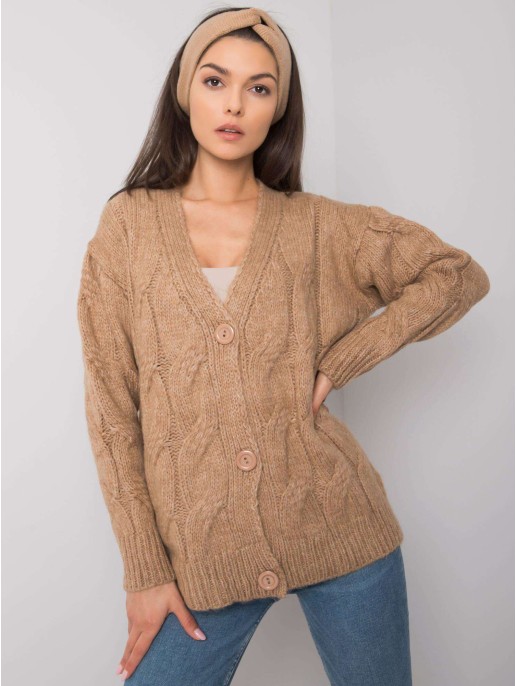 Sweter-LC-SW-30302.23X-ciemny bezowy