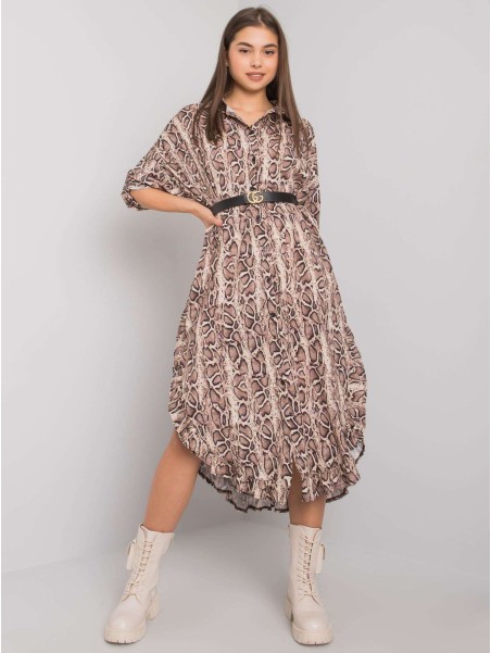 Sukienka-TW-SK-BI-32556-1.62P-czarno-beżowy