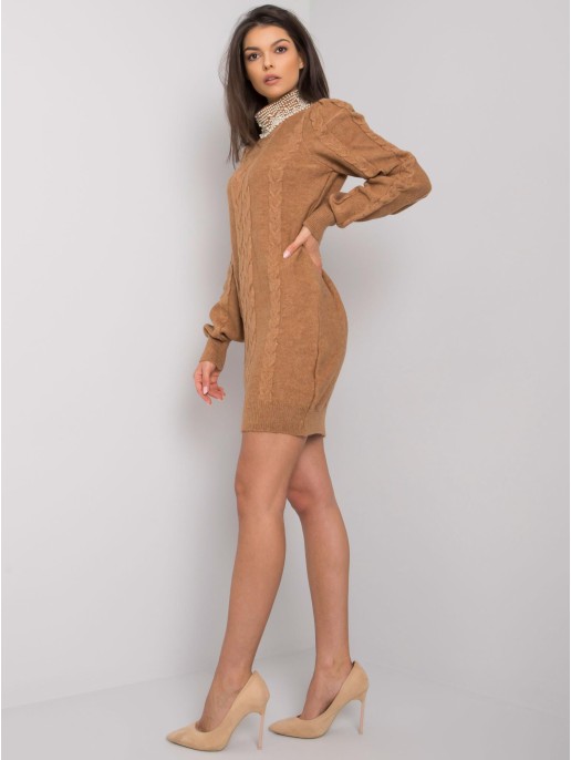 Suknelė-LC-SK-2002.96-camelowy Suknelė-LC-SK-2002.96-camelowy