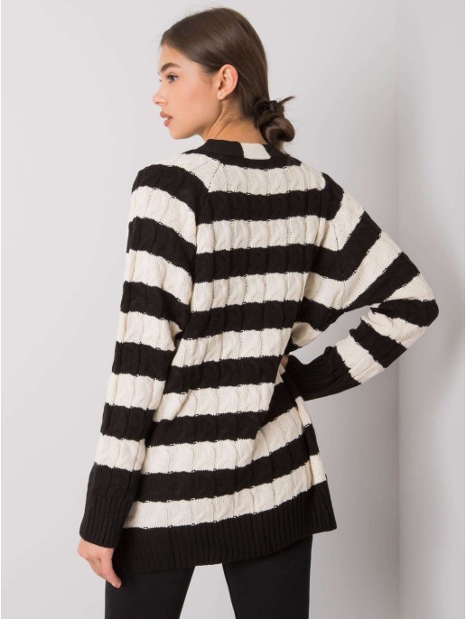 Sweter-FE-SW-3358.13-czarno-biały Sweter-FE-SW-3358.13-czarno-biały