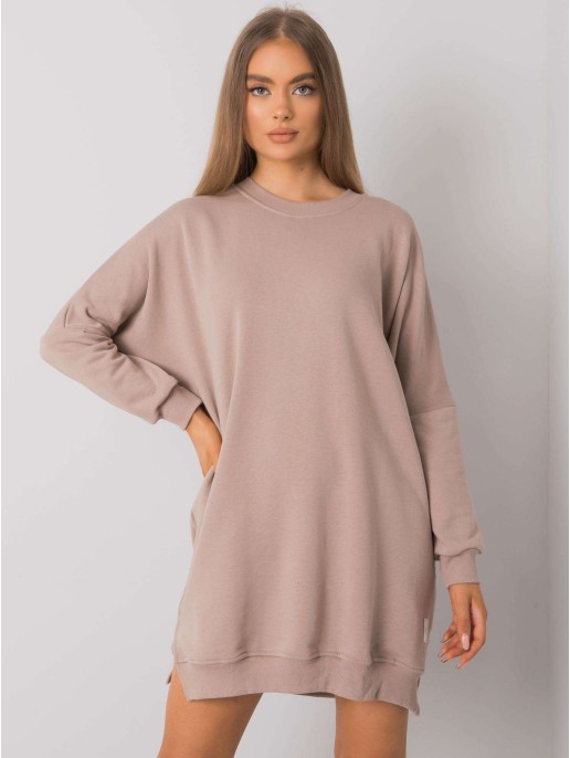Sukienka-RV-SK-7216.95-ciemny bezowy Sukienka-RV-SK-7216.95-ciemny bezowy