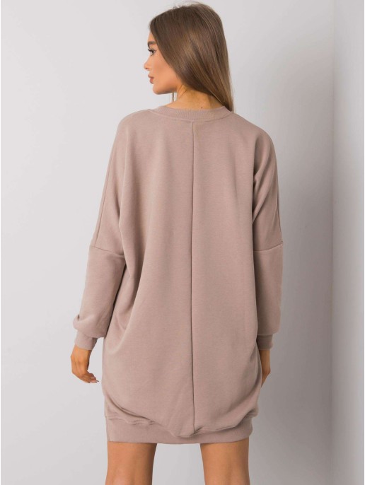Sukienka-RV-SK-7216.95-ciemny bezowy Sukienka-RV-SK-7216.95-ciemny bezowy