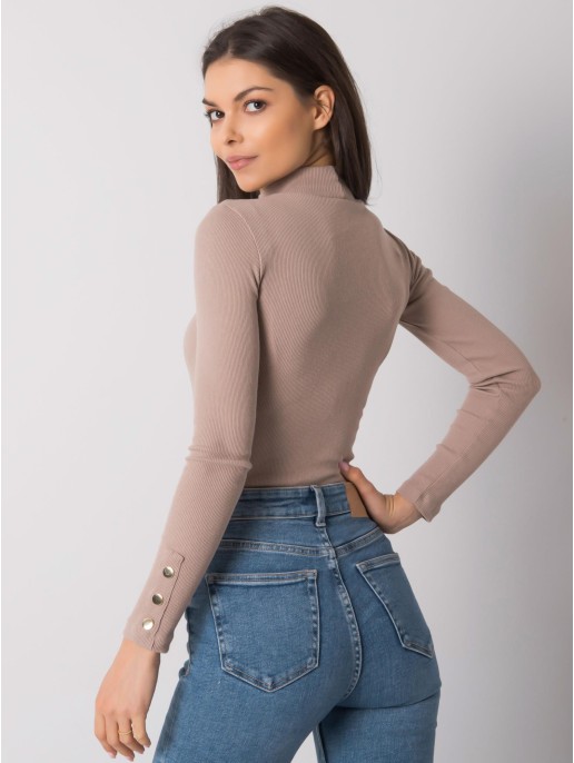 Bluzka-RV-BZ-7259.20-ciemny bezowy Bluzka-RV-BZ-7259.20-ciemny bezowy
