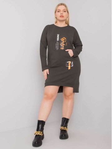 Sukienka-RV-SK-7178.44-ciemny khaki 2