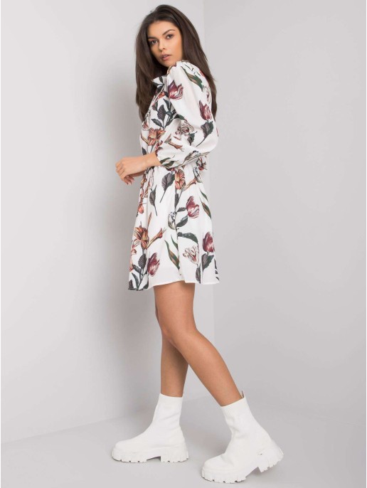 Sukienka-RO-SK-E01.49P-biało-zielony Sukienka-RO-SK-E01.49P-biało-zielony