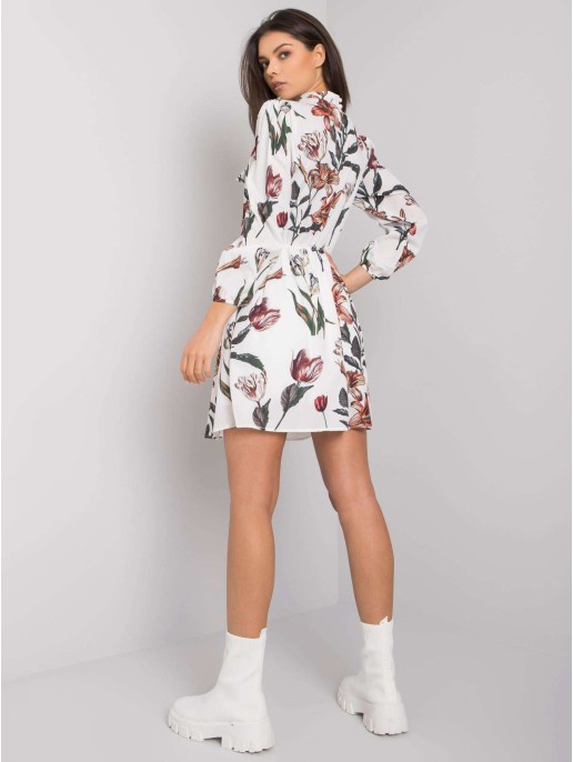 Sukienka-RO-SK-E01.49P-biało-zielony Sukienka-RO-SK-E01.49P-biało-zielony