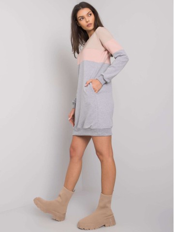 Sukienka-RV-SK-5869.04-ciemny bezowy 2