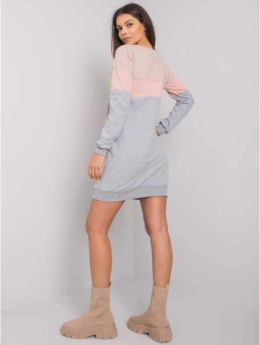 Sukienka-RV-SK-5869.04-ciemny bezowy Sukienka-RV-SK-5869.04-ciemny bezowy