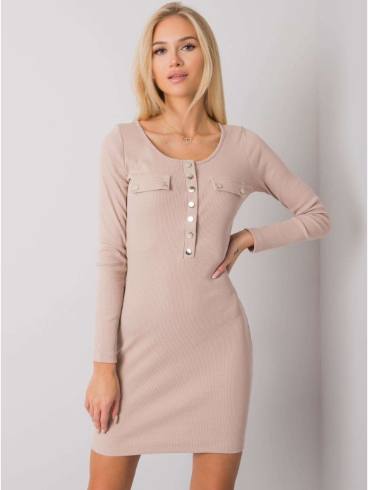 Sukienka-RV-SK-5079-1.17P-beżowy Sukienka-RV-SK-5079-1.17P-beżowy