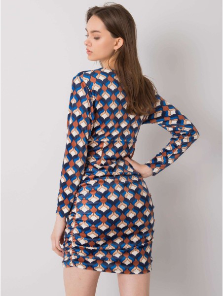 Sukienka-DHJ-SK-12695.26P-ciemny niebieski