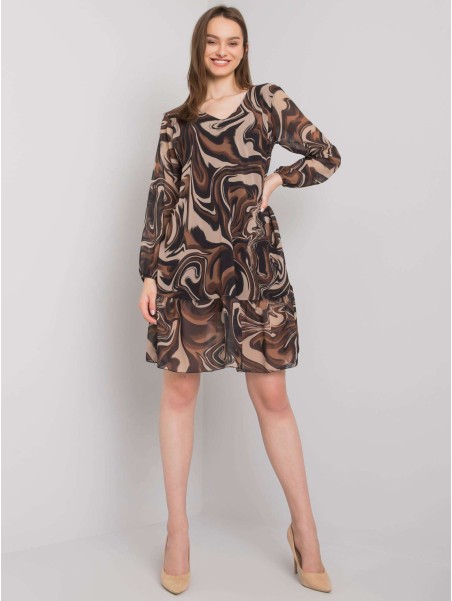 Sukienka-DHJ-SK-3897.54P-czarno-beżowy