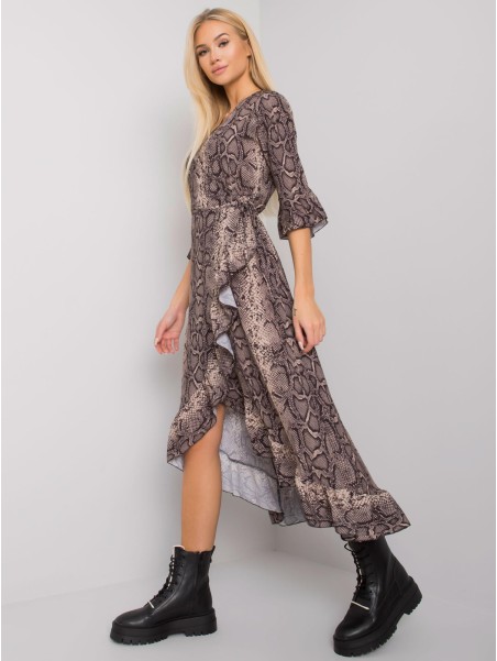 Sukienka-TW-SK-BI-24502-1.64P-czarno-beżowy