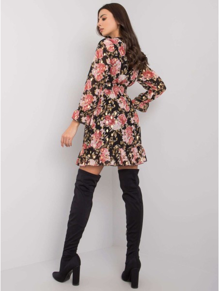 Sukienka-DHJ-SK-12220-2.14P-czarno-różowy