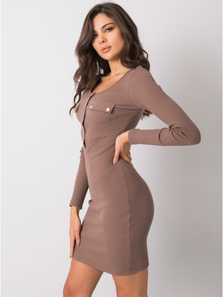 Sukienka-RV-SK-5079-1.17P-brązowy