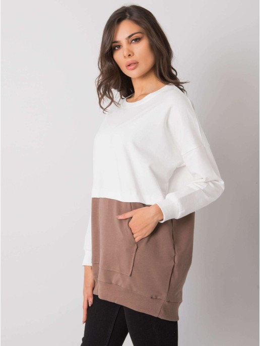 Bluza-RV-BL-7197.89P-biało-brązowy Bluza-RV-BL-7197.89P-biało-brązowy
