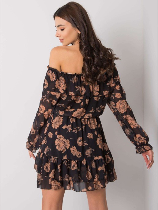 Sukienka-DHJ-SK-15015.56P-camelowy