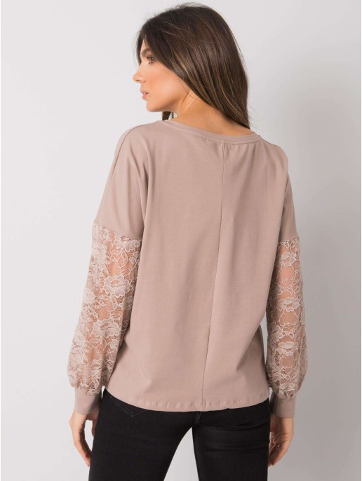 Bluzka-RV-BZ-7342.03-ciemny bezowy Bluzka-RV-BZ-7342.03-ciemny bezowy