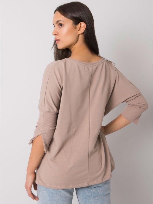 Bluzka-RV-BZ-7362.19-ciemny bezowy Bluzka-RV-BZ-7362.19-ciemny bezowy