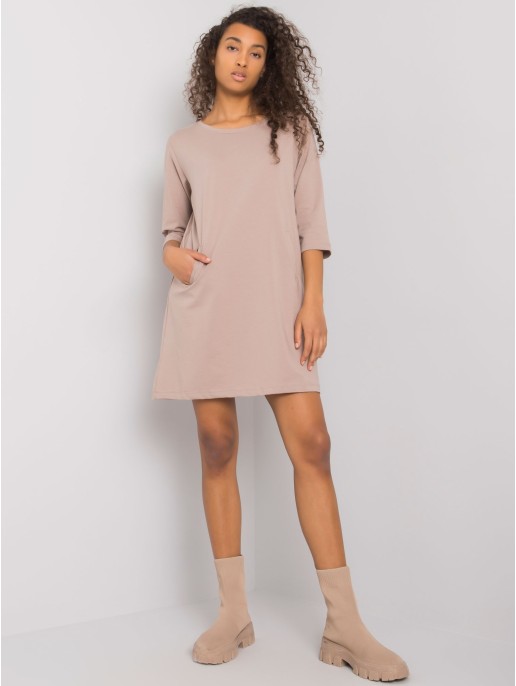 Sukienka-RV-SK-7331.84-ciemny bezowy Sukienka-RV-SK-7331.84-ciemny bezowy
