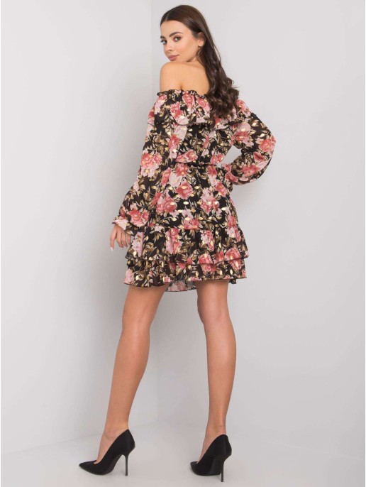 Sukienka-DHJ-SK-15015-2.73P-czarno-różowy