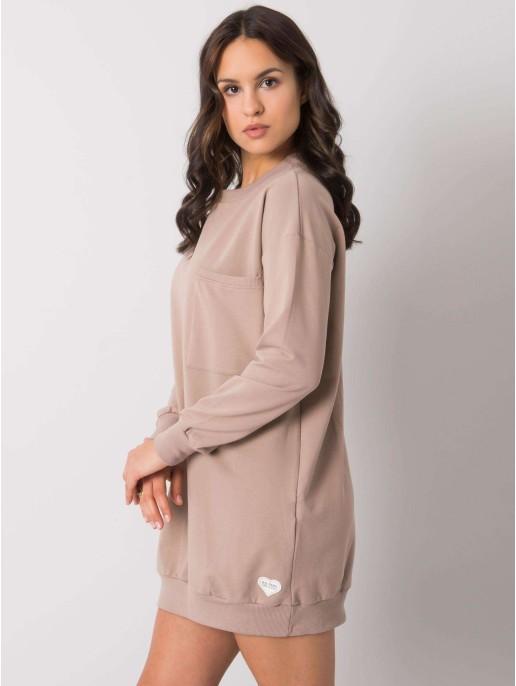 Sukienka-RV-SK-7332.65-ciemny bezowy Sukienka-RV-SK-7332.65-ciemny bezowy