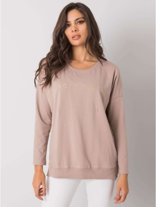 Bluzka-RV-BZ-7193.13P-ciemny bezowy Bluzka-RV-BZ-7193.13P-ciemny bezowy