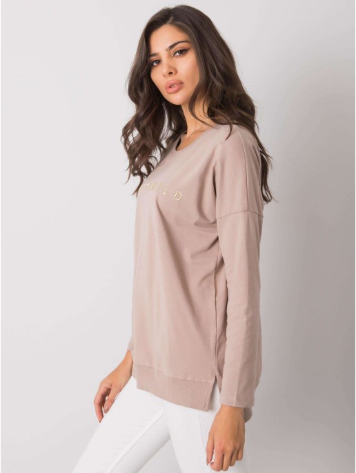 Bluzka-RV-BZ-7193.13P-ciemny bezowy Bluzka-RV-BZ-7193.13P-ciemny bezowy