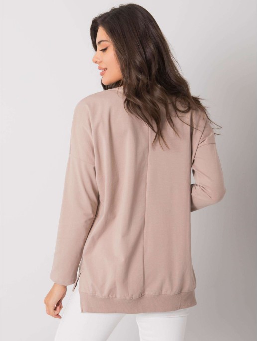 Bluzka-RV-BZ-7193.13P-ciemny bezowy Bluzka-RV-BZ-7193.13P-ciemny bezowy