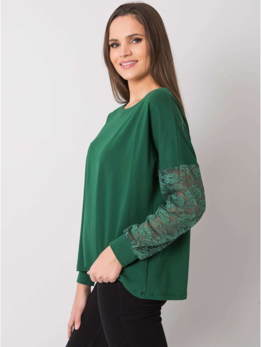 Bluzka-RV-BZ-7342.03-ciemny zielony Bluzka-RV-BZ-7342.03-ciemny zielony