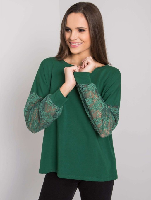 Bluzka-RV-BZ-7342.03-ciemny zielony Bluzka-RV-BZ-7342.03-ciemny zielony