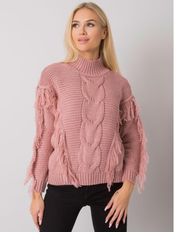 Sweter-CA-SW-3744.08-ciemny różowy 2