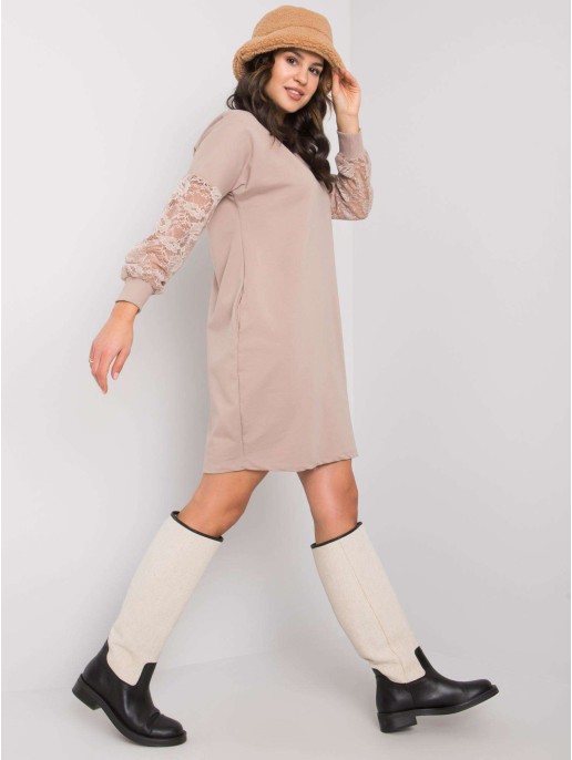 Sukienka-RV-SK-7345.73-ciemny bezowy Sukienka-RV-SK-7345.73-ciemny bezowy