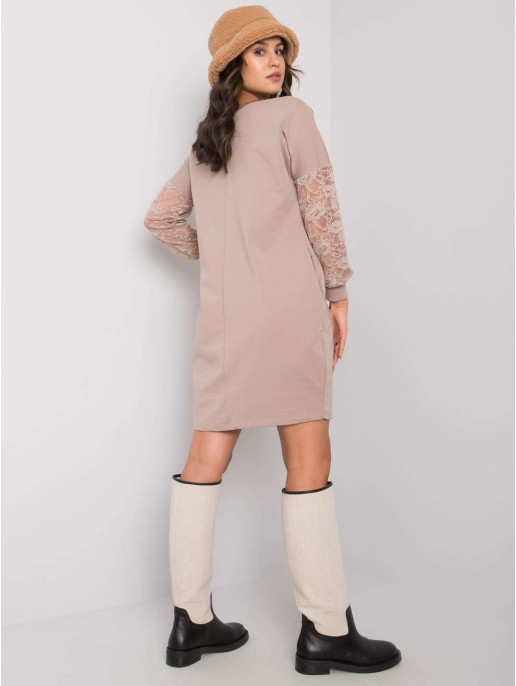 Sukienka-RV-SK-7345.73-ciemny bezowy Sukienka-RV-SK-7345.73-ciemny bezowy