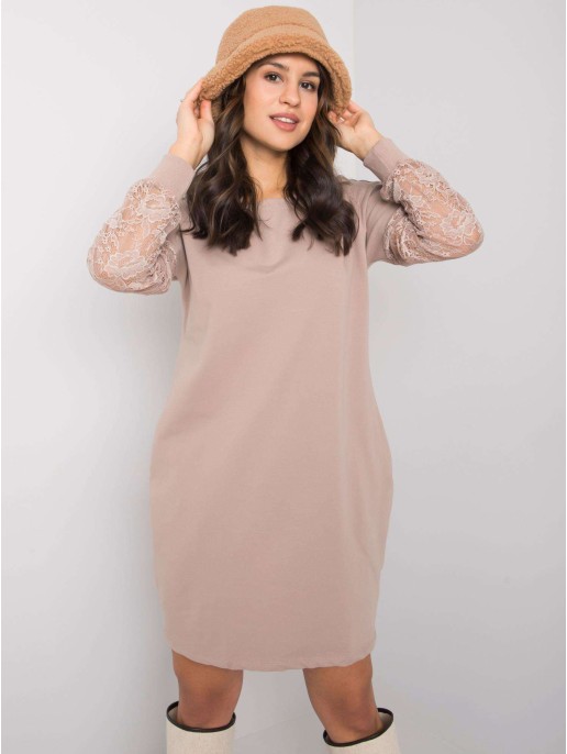 Sukienka-RV-SK-7345.73-ciemny bezowy Sukienka-RV-SK-7345.73-ciemny bezowy