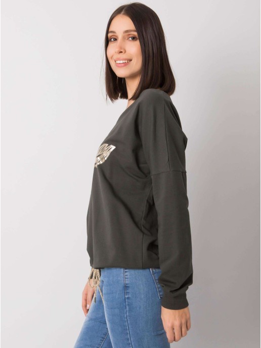 Bluzka-RV-BZ-7276.77-ciemny khaki Bluzka-RV-BZ-7276.77-ciemny khaki
