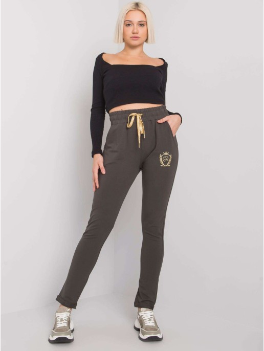 Spodnie dresowe-RV-DR-6685.70P-ciemny khaki Spodnie dresowe-RV-DR-6685.70P-ciemny khaki