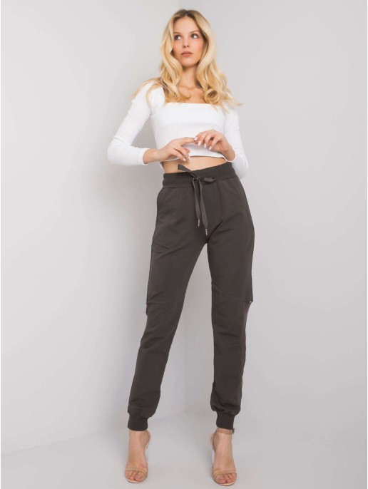 Spodnie dresowe-RV-DR-6896.48P-ciemny khaki Spodnie dresowe-RV-DR-6896.48P-ciemny khaki