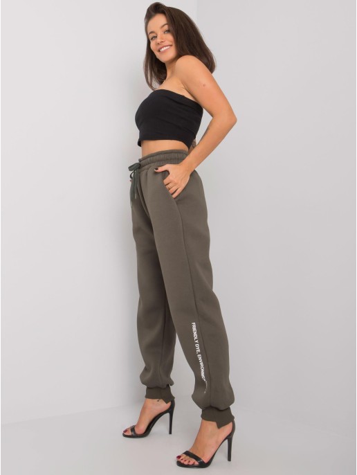 Spodnie dresowe-RV-DR-7237.81-ciemny khaki Spodnie dresowe-RV-DR-7237.81-ciemny khaki