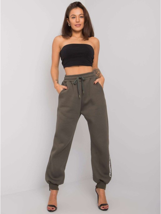 Spodnie dresowe-RV-DR-7237.81-ciemny khaki Spodnie dresowe-RV-DR-7237.81-ciemny khaki