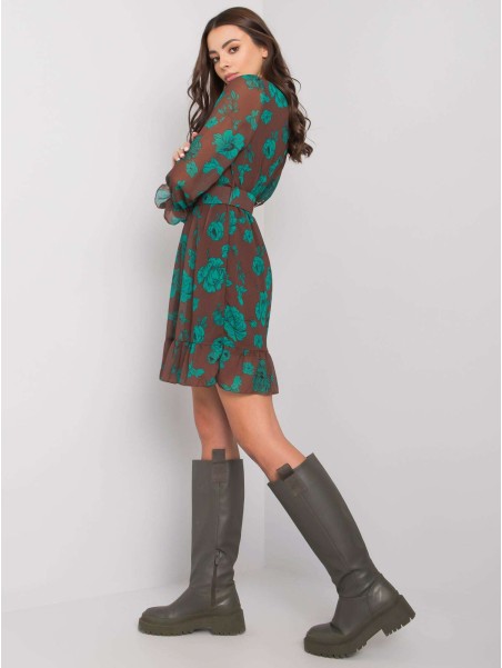 Sukienka-DHJ-SK-12220-3.51P-brązowy