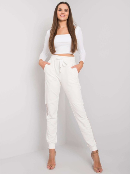 Spodnie dresowe-RV-DR-6896.48P-ecru Spodnie dresowe-RV-DR-6896.48P-ecru