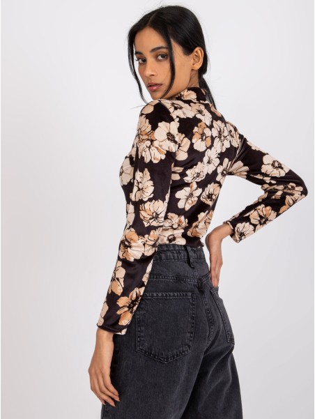 Bluzka-DHJ-BZ-6291.56P-czarno-beżowy