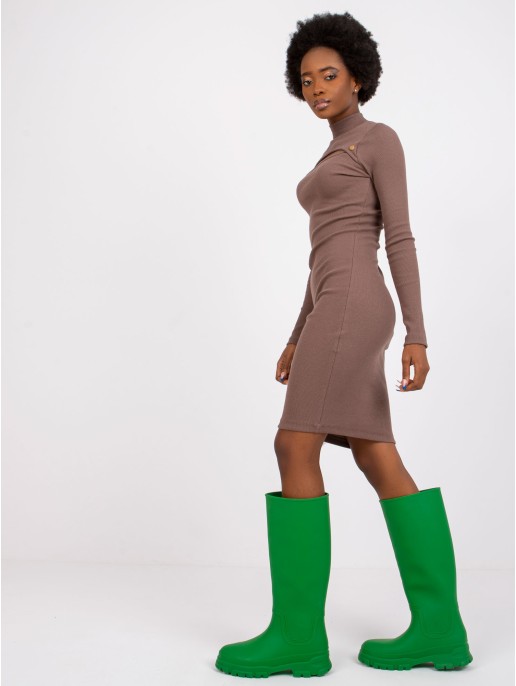 Sukienka-RV-SK-7433.51-brązowy Sukienka-RV-SK-7433.51-brązowy