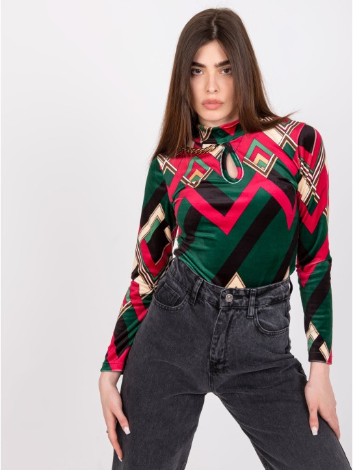 Bluzka-DHJ-BZ-6291-2.32P-ciemny zielony